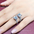 2021 new designed princess cut moissanite ring white moissanite ring diamond